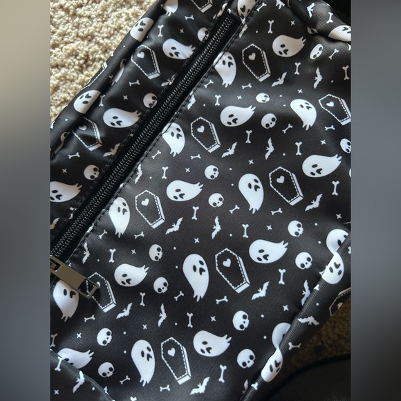 Em & Sprout Halloween Ghost Coffin Bat Crossbody Bag Purse - Picture 2 of 5